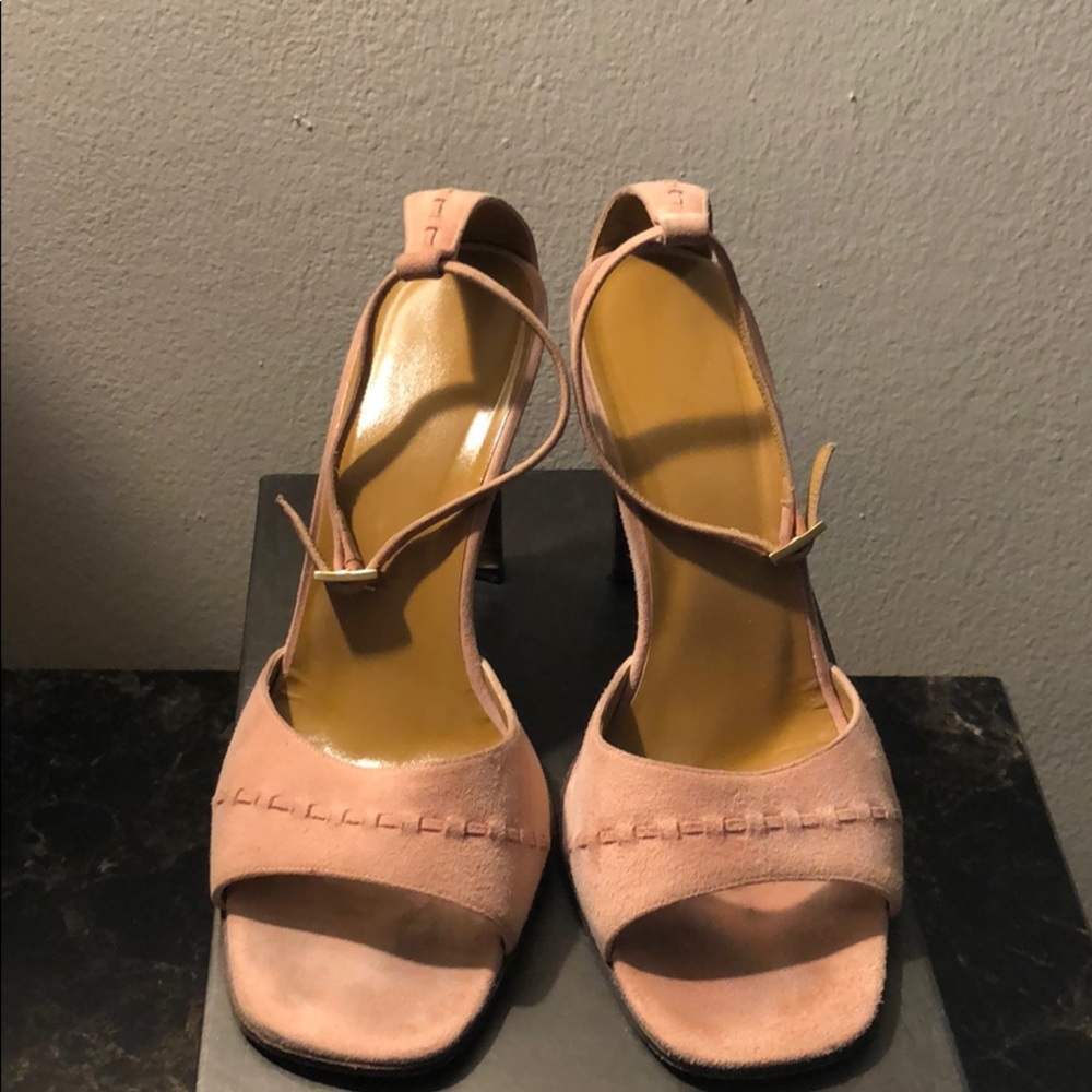 Pink Suede Gucci Sandals